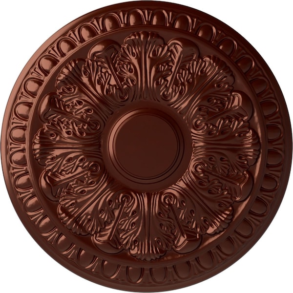 Ekena Millwork Colton Ceiling Medallion (Fits Canopies up to 4 3/4"), 15 3/4"OD x 1 1/2"P, Antique Copper CM15CNACS - main